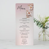 Sierroze bloemmenu menu (Staand voorkant)