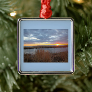 Sierstuk Atlantische Oceaan Zonsondergang Metalen Ornament