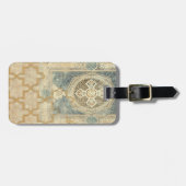 siertapijt met  geometrisch ontwerp bagagelabel (Voorkant horizontaal)