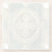 siertapijt met geometrisch ontwerp glazen onderzetter (Achterkant)