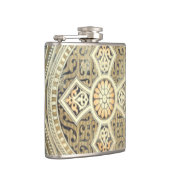 siertapijt met  geometrisch ontwerp heupfles (Rechts)