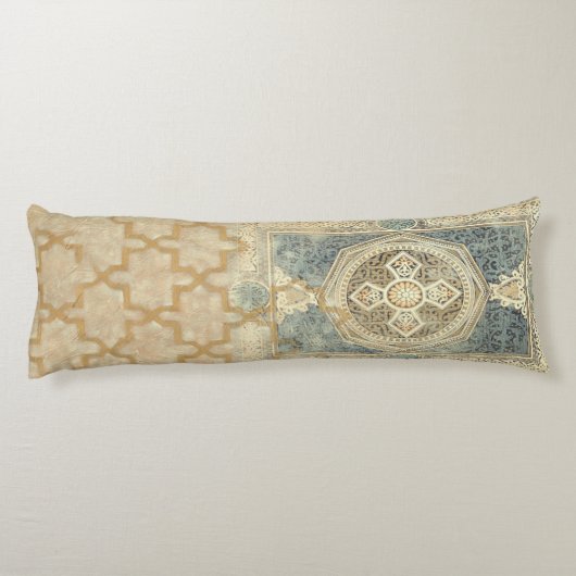 siertapijt met geometrisch ontwerp lichaamskussen (Achterkant)