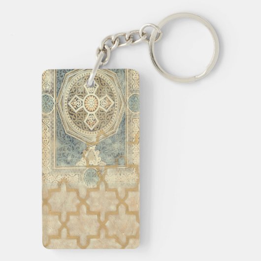 siertapijt met geometrisch ontwerp sleutelhanger (achterkant)