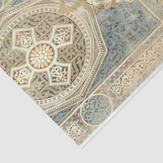 siertapijt met  geometrisch ontwerp tissuepapier (Detail)