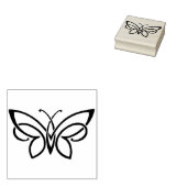 siervisstempel voor de vlinder 	rubberstempel (Gestempeld)