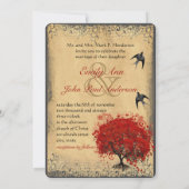  siervogels basispapier van het hartritmeblad kaart (Achterkant)