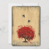  siervogels basispapier van het hartritmeblad kaart (Voorkant)