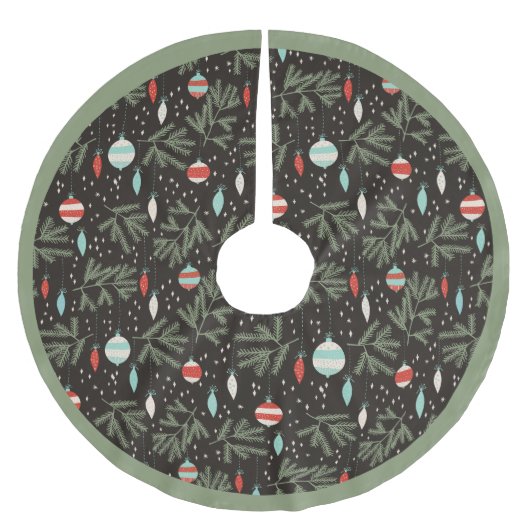  siervoorwerpen Black Red gevlekt kerstmis Kerstboom Rok (Voorkant)