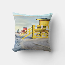Siesta Key Beach Lifeguard Towers Pillow Kussen