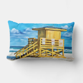 Siesta Key Beach Yello LifeGuard Tower Pillow Kussen