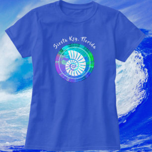 Siesta Key Florida Colorful Zee Shell Beach Trip T-shirt