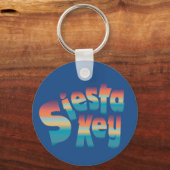 Siesta Key, Florida, in zonnekleuren Sleutelhanger (Voorkant)