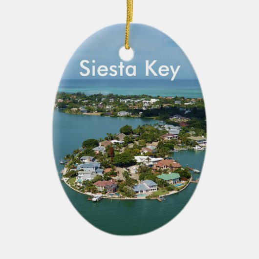 Siesta Key, Florida Keramisch Ornament (Voorkant)