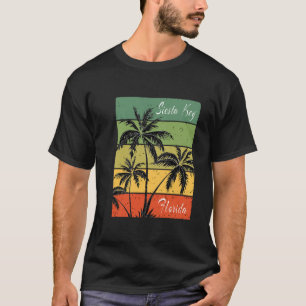 Siesta Key Florida Strand Zonsondergang Vintage So T-shirt