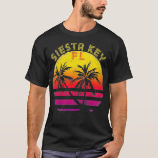 Siesta Key Florida  Sunset Colors Palm Tree T-shirt