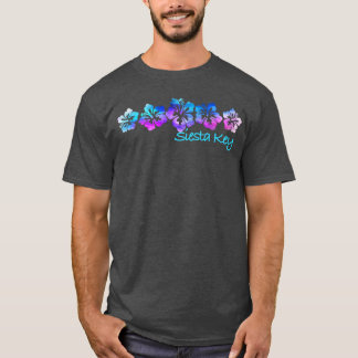 Siesta Key Florida Tropical FlowerVacation Beach M T-shirt
