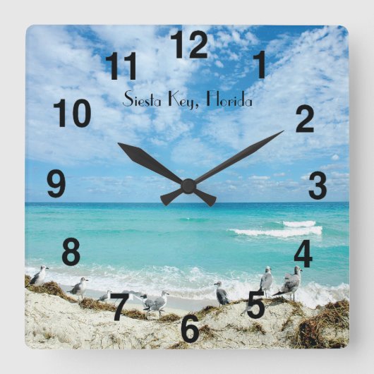 Siesta Key Florida Wall klok (Voorkant)