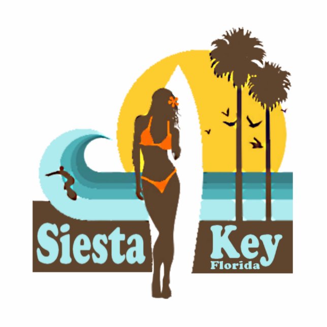 Siesta Key. Fotobeeldje Magneet (Voorkant)