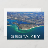 Siesta Key, luchtfoto van Florida Briefkaart (Voorkant / Achterkant)