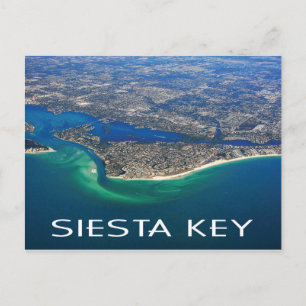Siesta Key, luchtfoto van Florida Briefkaart