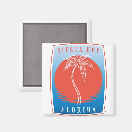 Siesta Key Palm Tree Magneet (Voorkant / Achterkant)