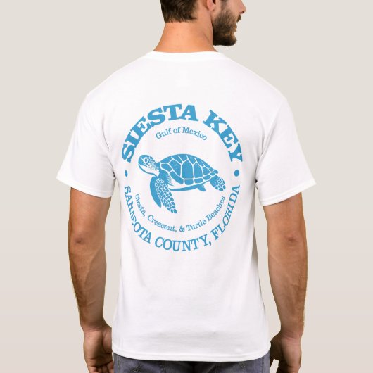 Siesta Key (zeeschildpad) T-shirt (Achterkant)
