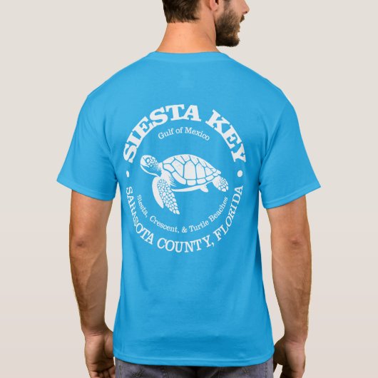 Siesta Key (zeeschildpad) T-shirt (Achterkant)