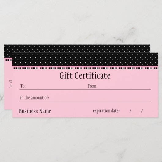 Siesta Motel Cadeaubon (Voorkant / Achterkant)