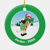 Sifaka Lemur Keramisch Ornament (Achterkant)