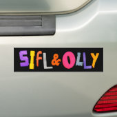 Sifl en Olly Bumpersticker (Op auto)