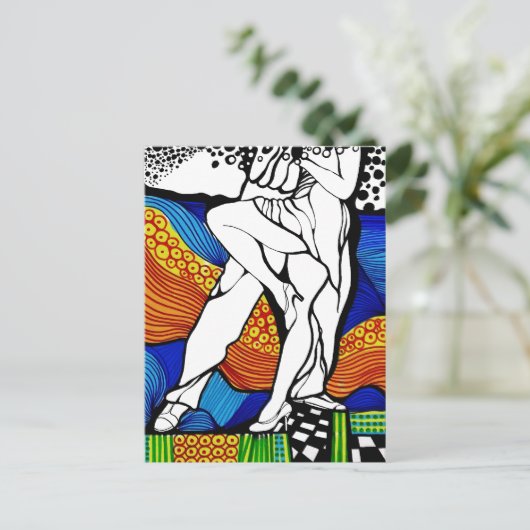 Siga el Baile Briefkaart (Staand voorkant)