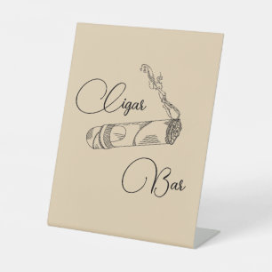 Sigaar Bar Staande Signage voor Groomsmen Reclamebord Met Voetstuk