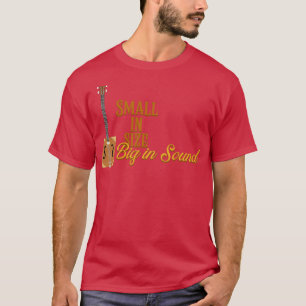 Sigaar Box Gitaren Klein in formaat groot in gelui T-shirt