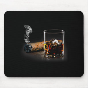 Sigaar en bourbon geweldig geschenk voor sigaarlou muismat