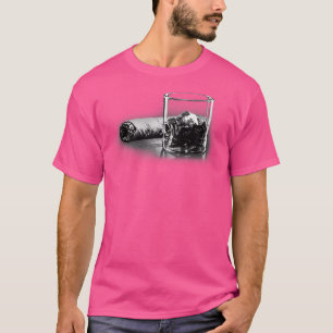 Sigaar en bourbon geweldig voor sigaarlounge-liefh t-shirt