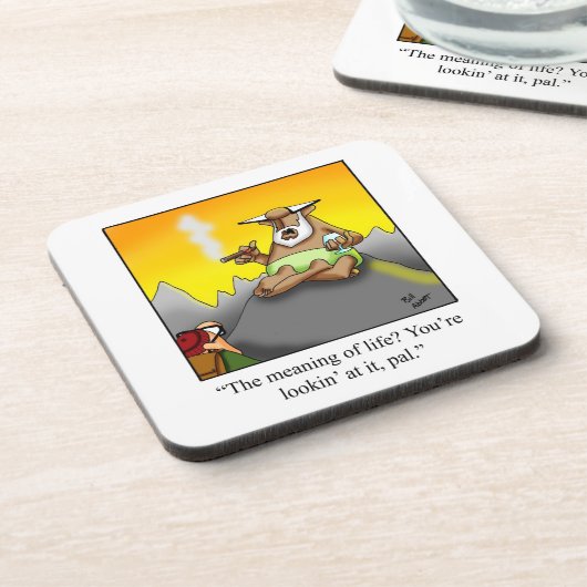 Sigaar en Scotch Humor Onderzetter Set (Linkerzijde)