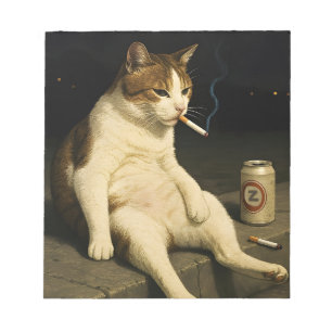 Sigaar Kitten Grappige Roken Kat Gen Z Meme Notitieblok