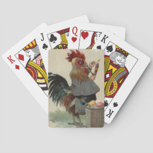 Sigaar van de Pijp van het Ei van de haan de Pasen Pokerkaarten