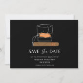 Sigaar Whiskey Sla de datum op Save The Date (Voorkant)