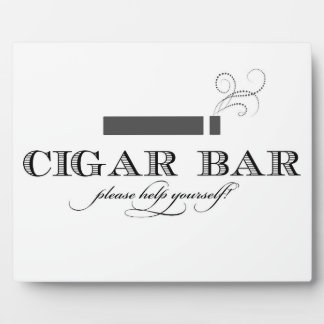 Sigar Bar Sign Table Easel - White en Black Fotoplaat