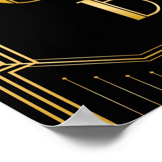 Sigar Bar Wedding Sign | Gatsby Art Deco Poster (Hoek)