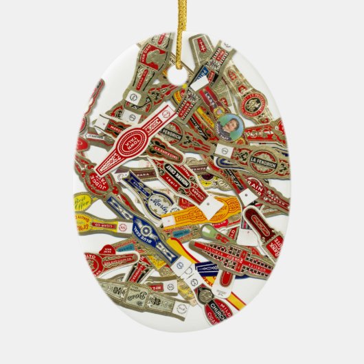 Sigar Ring Wrappers Keramisch Ornament (Voorkant)