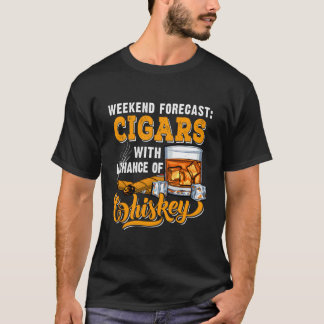 Sigaren Met Kans Op Whisky Drinkende Humor T-shirt