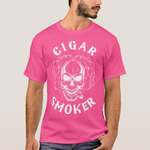 Sigaren Roker Skelet Schedel Sigaren Tabak Cuba Ni T-shirt