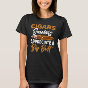 Sigaren rokers waarderen een grote knuppel smo t-shirt