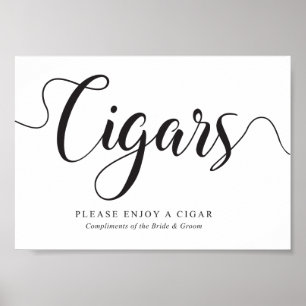 Sigaren teken. Free Complimentary Cigars Wedding Poster