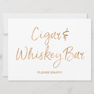 Sigaren & Whiskey Bord Huwelijk Stijlvolle Goude