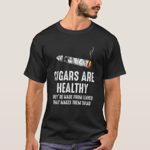 Sigaren zijn gezond gemaakt van bladeren en maken t-shirt