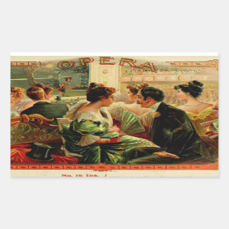  sigarendoos kunst rechthoekige sticker