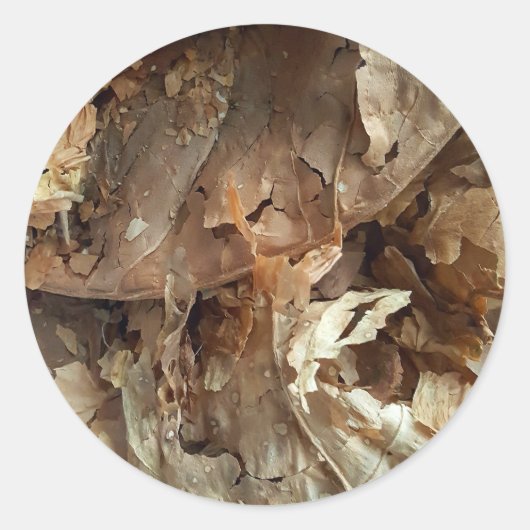 Sigarenrokers Tabaksblad Textuur Ronde Sticker (Voorkant)